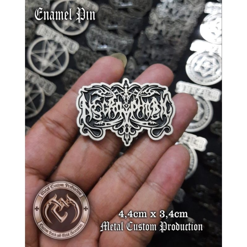 Enamel Pin Badge Metal Necrophobic / Pin Badge / Pin Metal / Enamel Pin Besi Cor / Enamel Pin Besi /