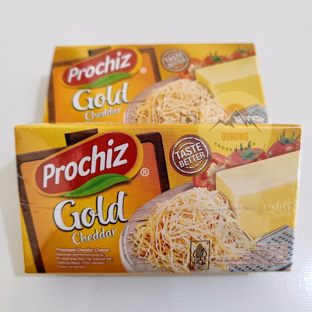 

Prochiz Keju Gold Cheddar 160gr