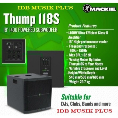SubWoofer Aktif 18" Mackie Thump118S Thump 118S Original
