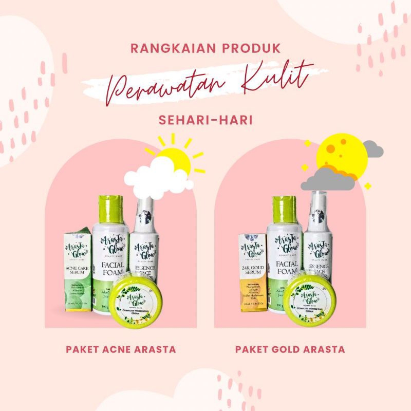 PAKET ARASTA GLOW +SERUM ORI BPOM