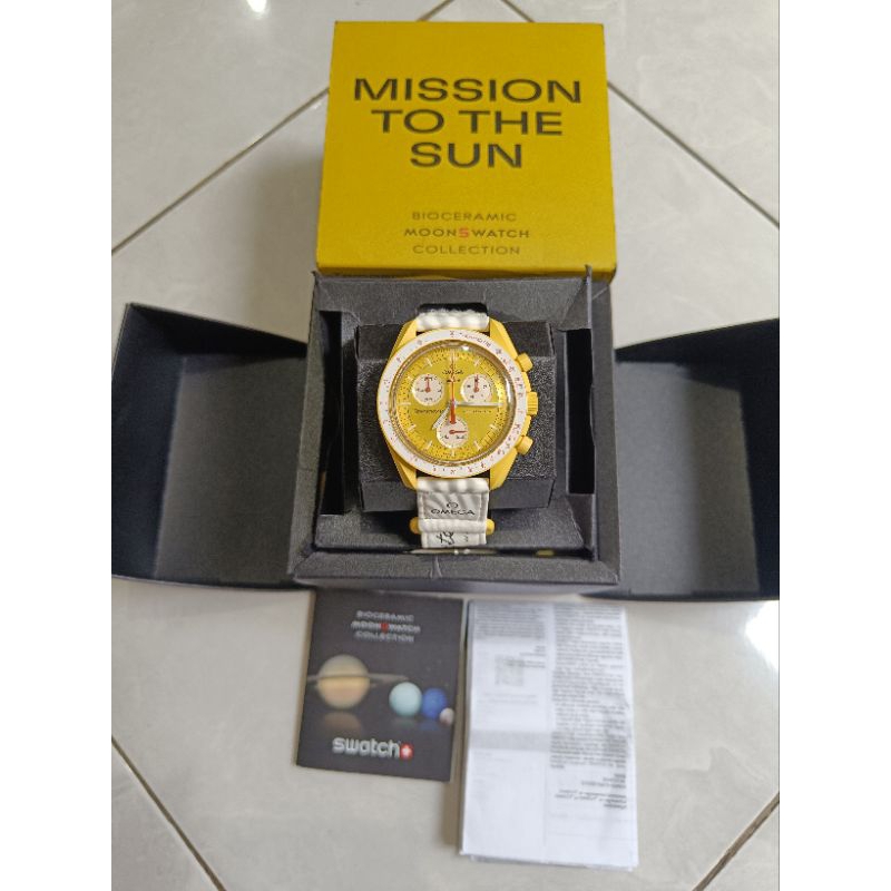 Jam omega x swatch mission to the sun original bekas sangat bagus full set siap pakai