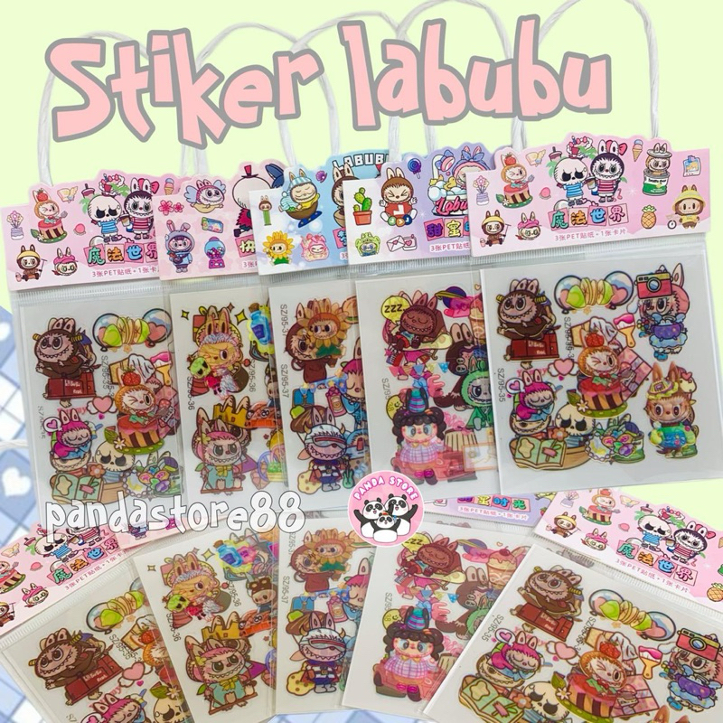 

Stiker Labubu PVC Model Tas 4 Lembar Premium Quality