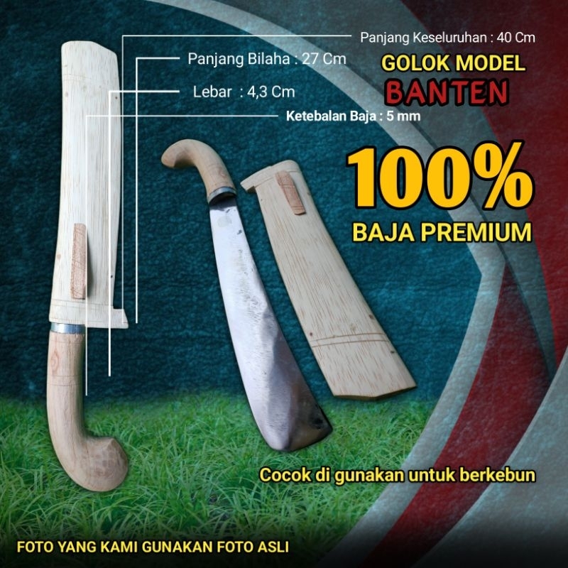 Golok Bedog has banten super tajam siap pakai (sudah tajam)