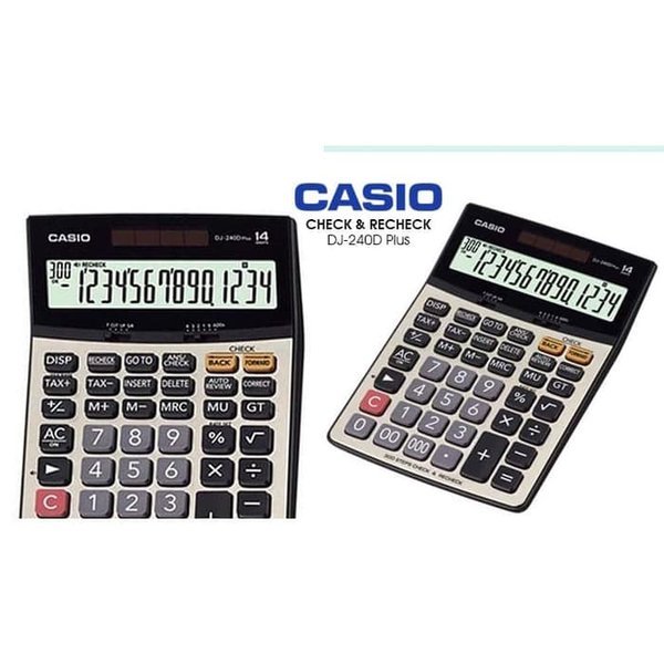 

casio kalkulator - calculator dagang 14 digit - besar - DJ 240D PLUS