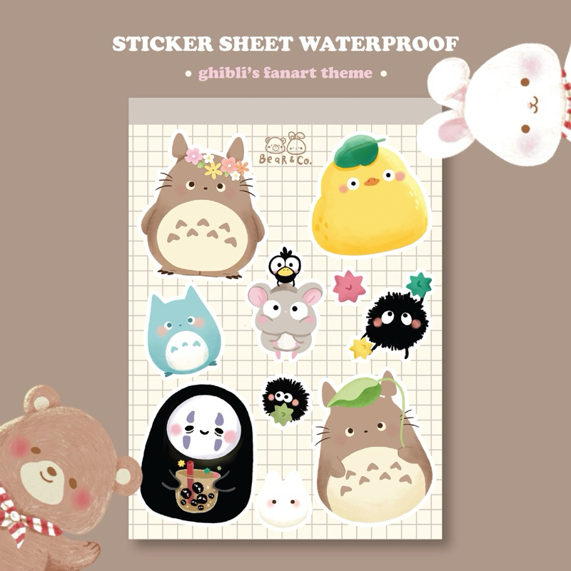 

sticker sheet ghibli fanart theme