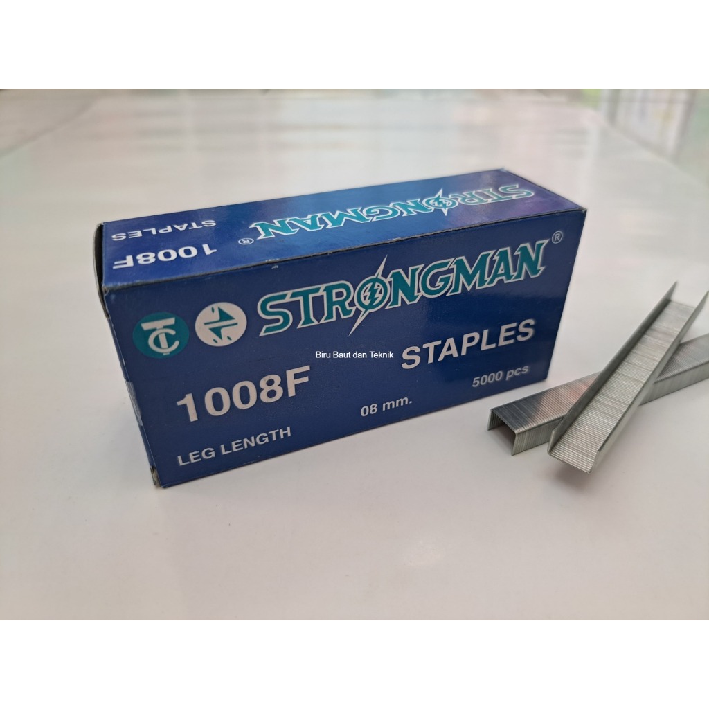 

Isi Staples Strongman 1008F Tembakan Angin (1 Box isi 5000 pcs)