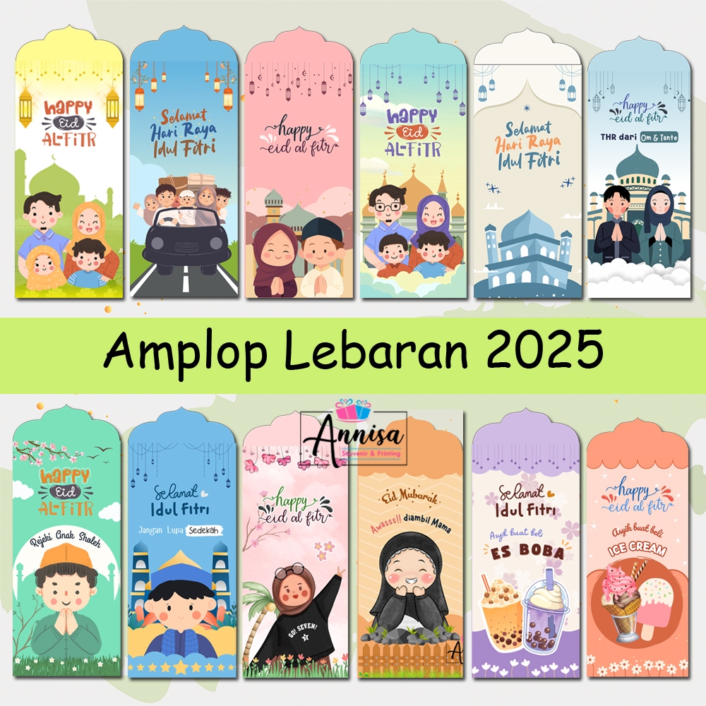

(10pcs) Amplop Lebaran 2025 - Amplop Besar Uang Tanpa Lipat - Bahan Artpaper 120 gram