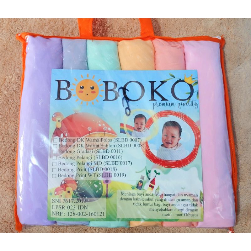 BEDONG BAYI BOBOKO POLOS 6PCS