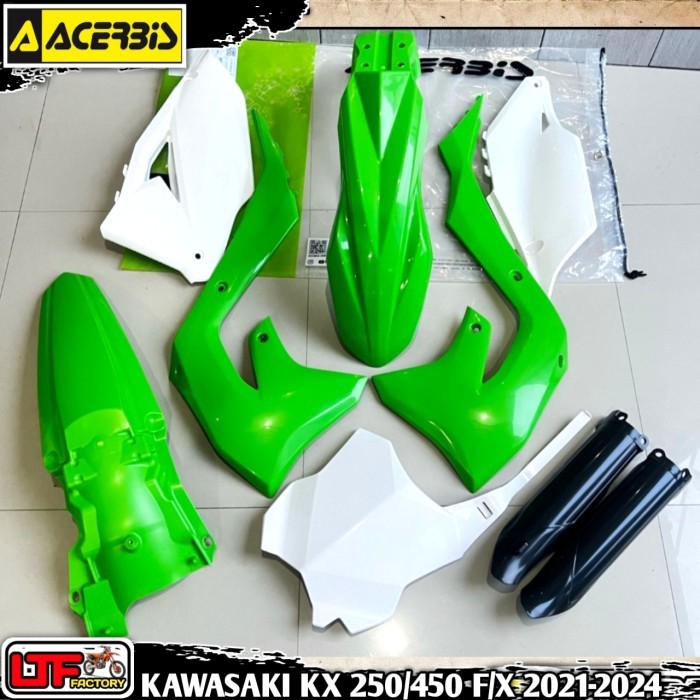 KAWASAKI KX - KXF 250 300 450 F X XC ENDURO 2021 2022 2023 2024 - ACERBIS COMPLETE PLASTIK KIT - COV