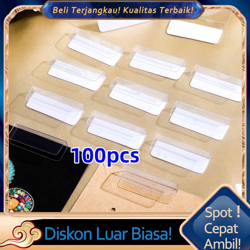 

100pcs Plastik PVC Aksesoris Kartu Gantung/Hook Kemasan Untuk Kliping Telinga/Papan Belakang Untuk Kartu