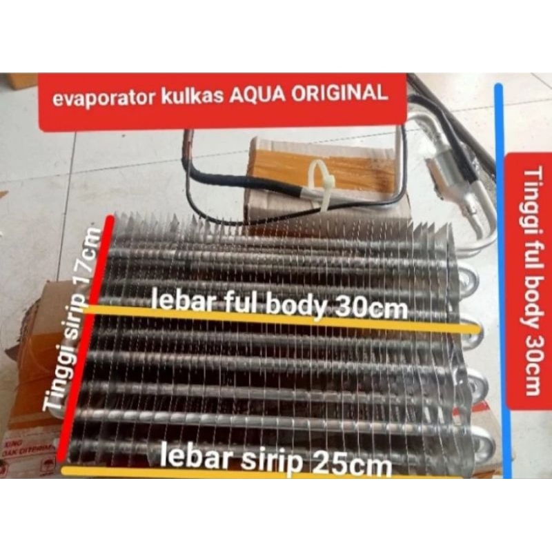 evaporator kulkas sirip Sanyo Aqua original