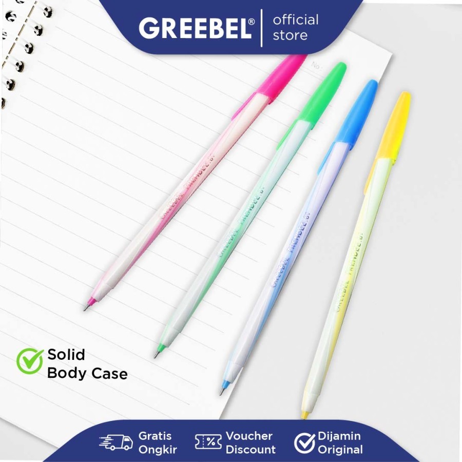 

PULPEN GREEBEL BALLPOINT TRENDEE 01 HITAM 12PCS TERLARIS