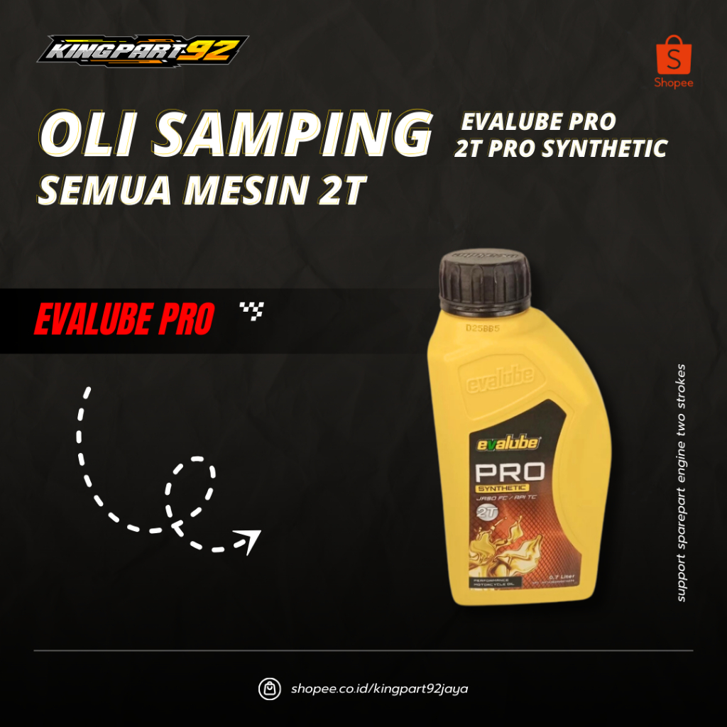 OLI SAMPING EVALUBE PRO SYNTHETIVC JASO FC/API TC OLI SAMING 2T EVALUBE PRO 0.7L OLI SAMPING EVALUBE