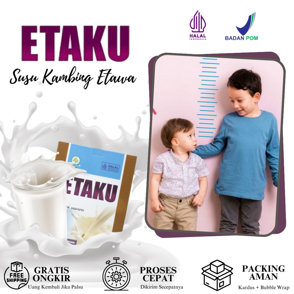 

Susu Peninggi Badan Penumbuh Tulang Anak dan Dewasa Suplemen Peninggi Badan Alami Etaku Goat Milk