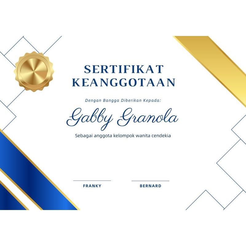 Jasa Desain sertifikat / cetak sertifikat