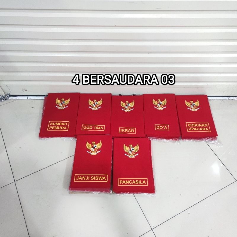 

map bludru WARNA MERAH MAP PERLENGKAPAN UPACARA SABLON READY STOK