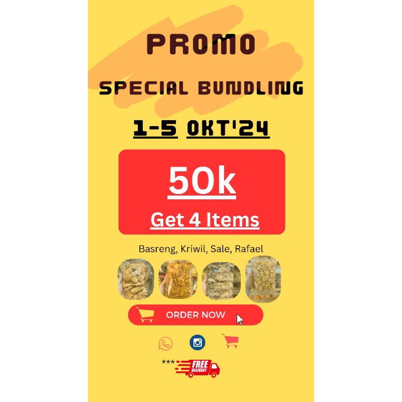 

PROMO BUNDLING TERBATAS | 50K DPT 4 SNACK | MURAH MERIAH