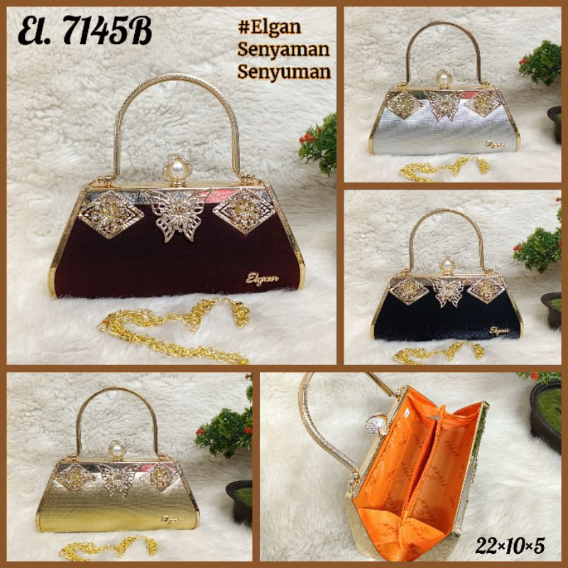 CLUTCH BAG ELGAN TAS PESTA WANITA MEWAH TAS PENGANTIN#7145B