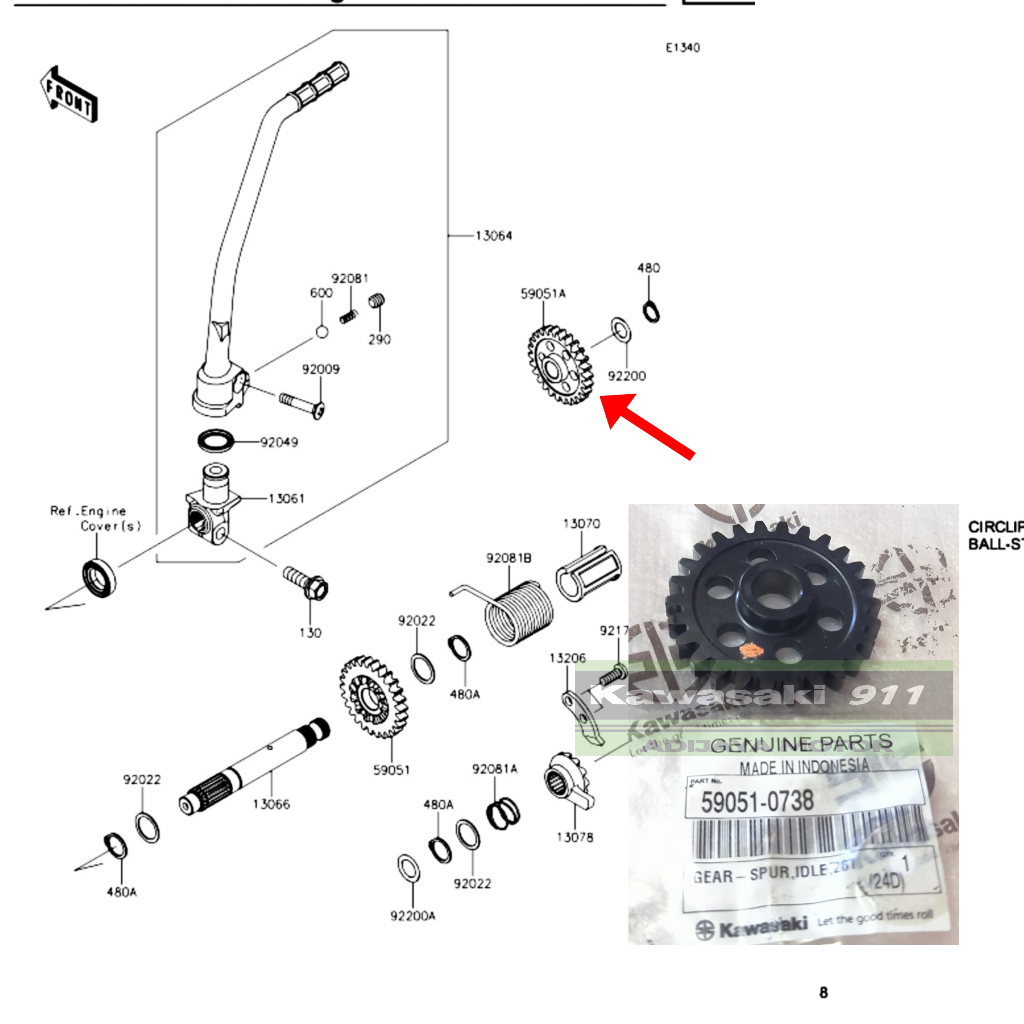 GIGI PENGHANTAR SELAHAN KLX 150 GIGI SELAH KLX 150 DTRACKER 150