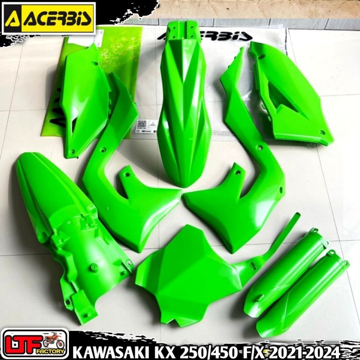 KAWASAKI KX - KXF 250 300 450 F X XC ENDURO 2021 2022 2023 2024 - ACERBIS COMPLETE PLASTIK KIT - COV