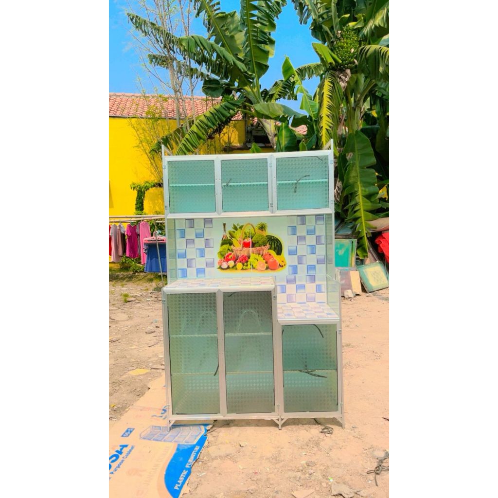 Rak Piring 3 pintu Alumunium / Rak Piring 3 Pintu Minimalis - RP2