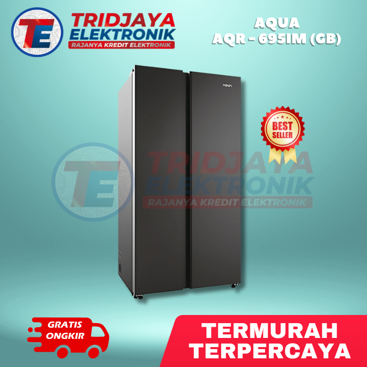 Kulkas AQUA AQR 695 IM Side by Side 2 Pintu Termurah Garansi Resmi