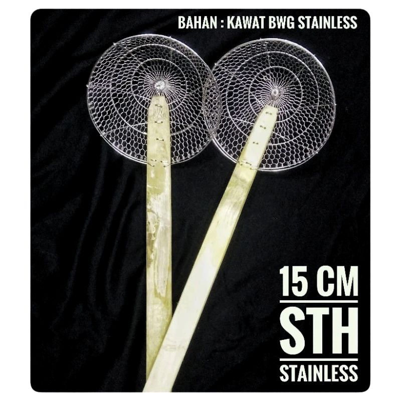 Serok Stainless 15cm STH || serok, serok tebal, serok kuat, serok kokoh, serok gorengan, serok mie, 