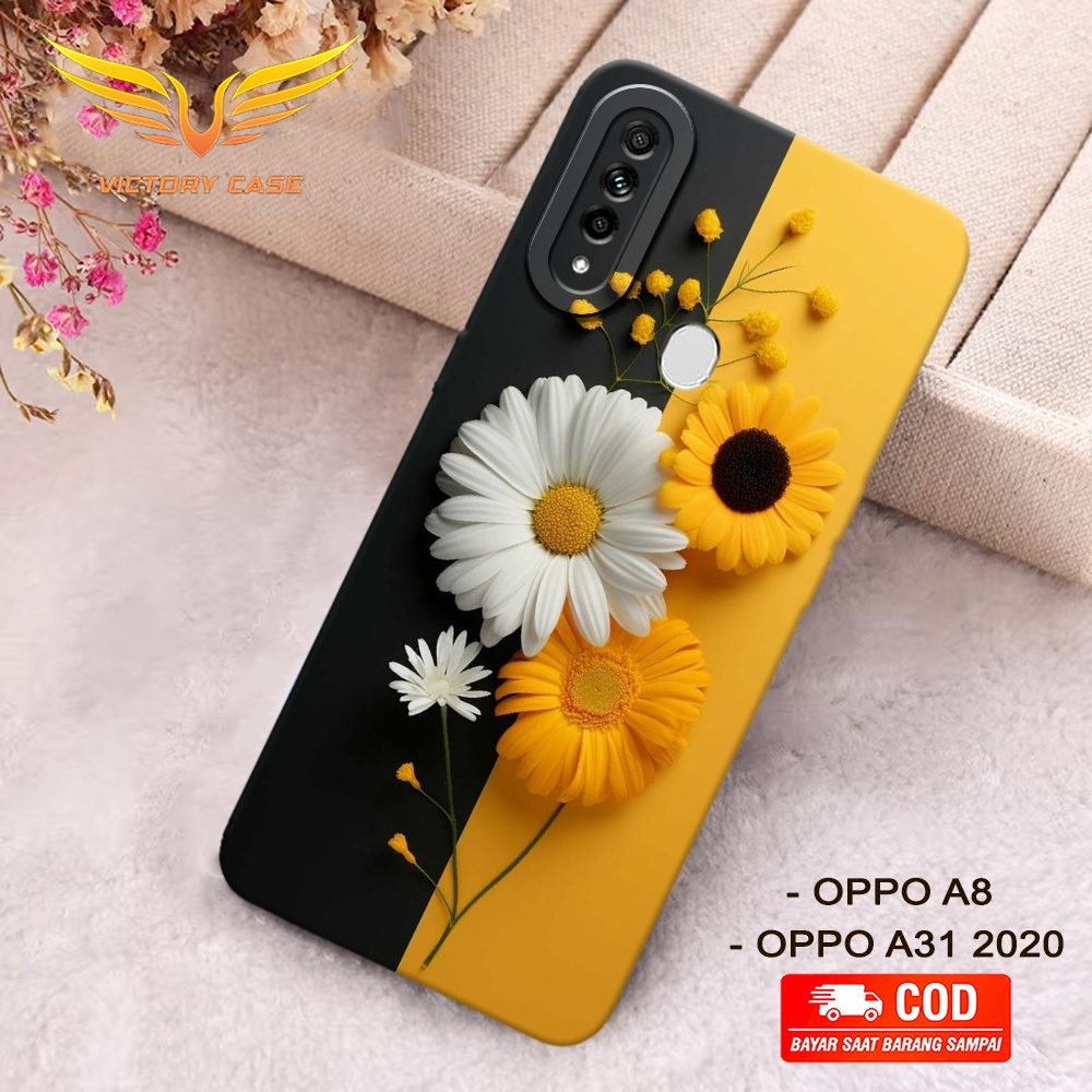 New Bunga Case - Softcase Oppo A8 / A31 2020 - Terbaru - Case Hp Oppo A8 / A31 2020 - Casing Oppo A8