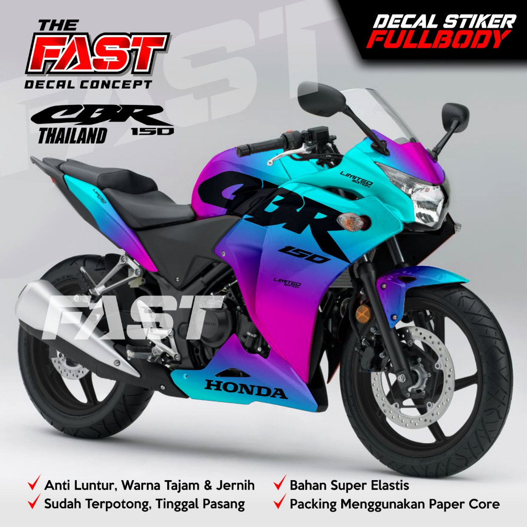 TERBARU Sticker Decal FULL BODY CBR CBU Thailand Bunglon variasi Decal CBR 150 Thailand FUllbody