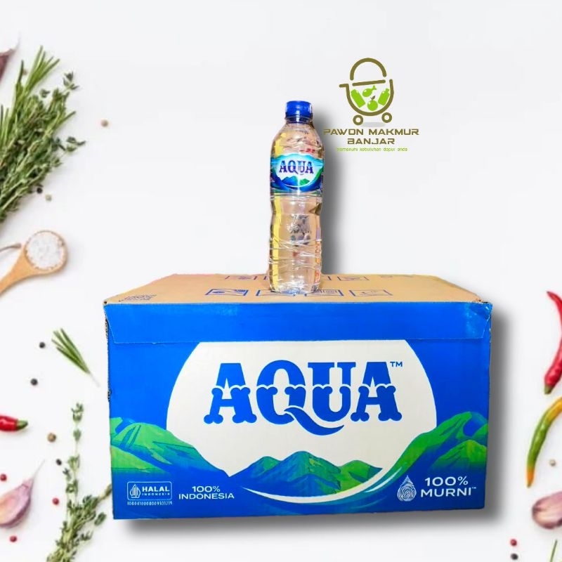 

AIR MINERAL AQUA KEMASAN BOTOL 600 ML