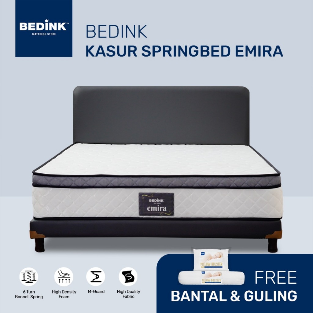 BEDINK Kasur Springbed Emira Uk 180x200 - Bedset