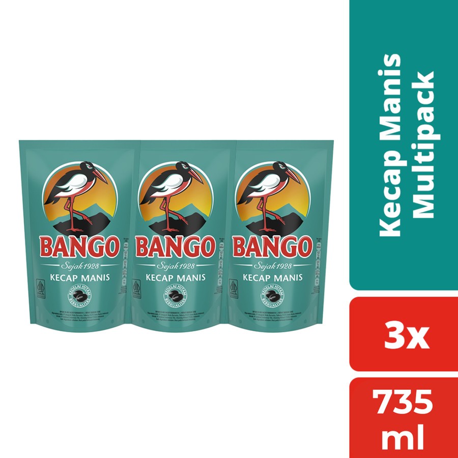 

[ Paket Isi 3 ] Bango Kecap Manis Refill 520ml / 720g Kemasan Pouch