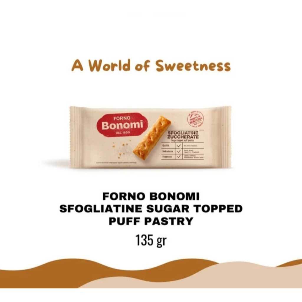 

Forno Bonomi Sfogliatine Sugar Topped Puff Pastry 135gr