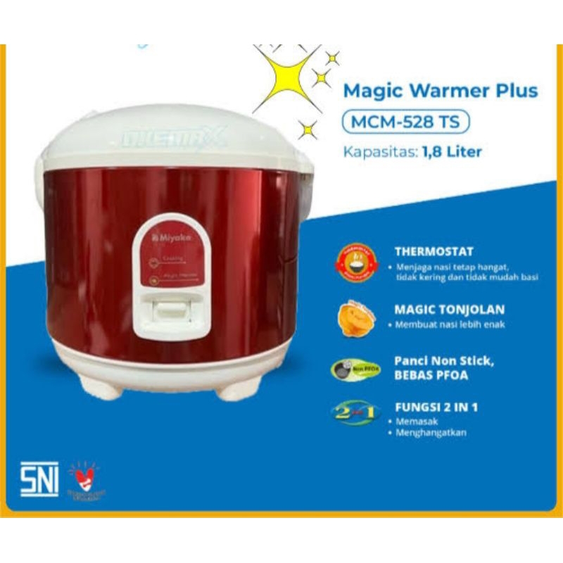 Rice cooker Magicom miyako mcm 528 TS, penanak nasi miyako mcm 528TS,