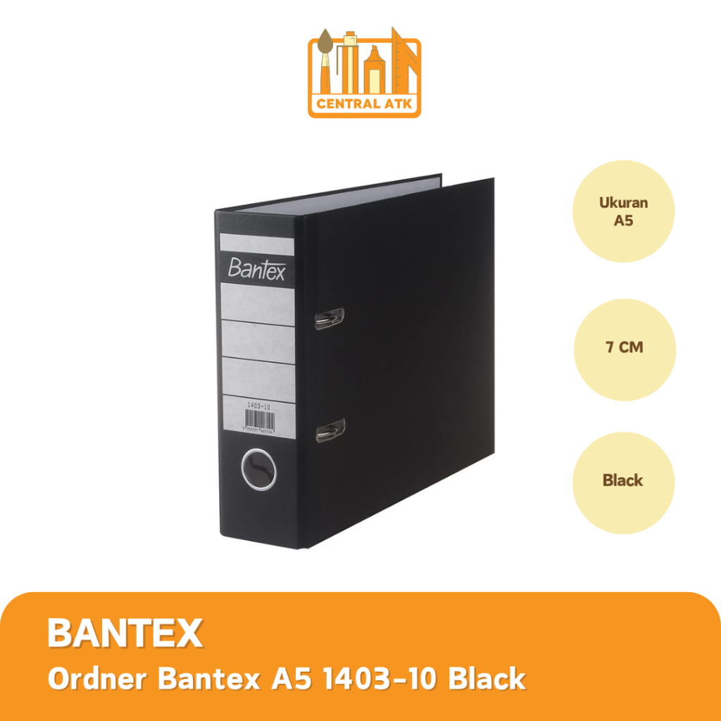 

ORDNER BANTEX A5 KWITANSI 1403-10 7cm WARNA BLACK