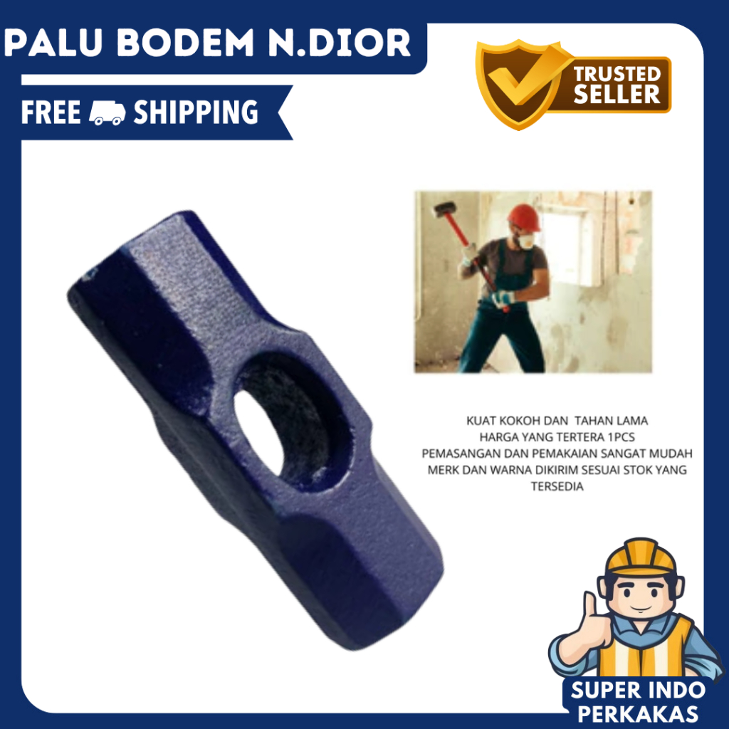 Palu bodem Kepala bodem N.DIOR 100% BESI MURNI