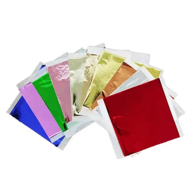 

RB 100 Lembar Gold Leaf / Kertas Foil Emas Prada Gilding DIY 9cm