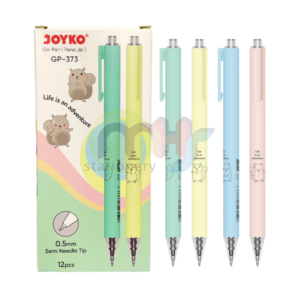 

Bolpoin Bulpen Gel Pen Joyko Gp-373 Pen Lucu Hitam 1Box 12Pcs
