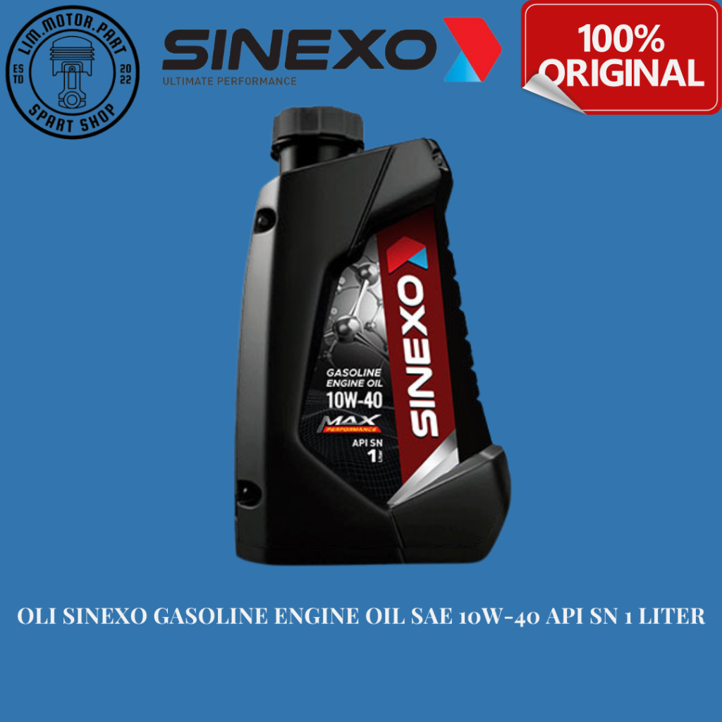 Oli Motor Sinexo Racing Engine Max 10W-40 1 Liter 100% Original Seliter Oli Motor