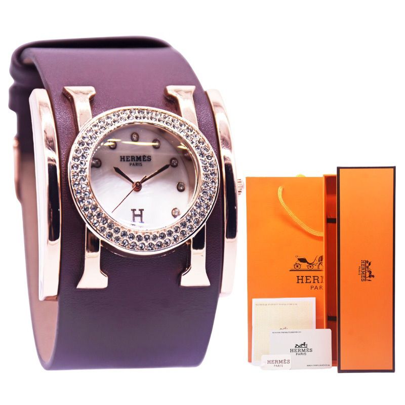 READYCOD JAM TANGAN WANITA CEWEK H KULIT JAM TANGAN MEWAH TERBARU PREMIUM KADO WANITA