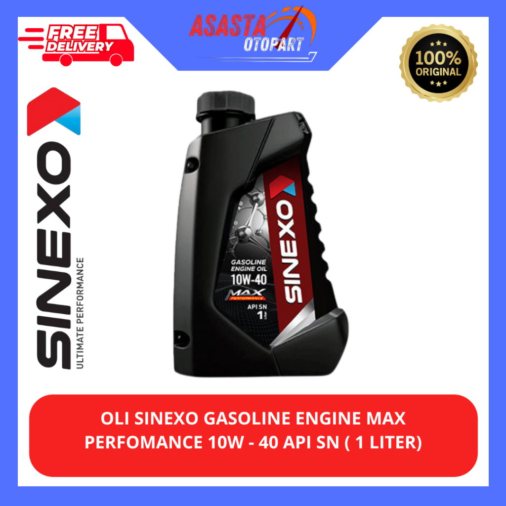Oli Motor Sinexo Gasoline Engine Max 10W-40 1 Liter 100% Original