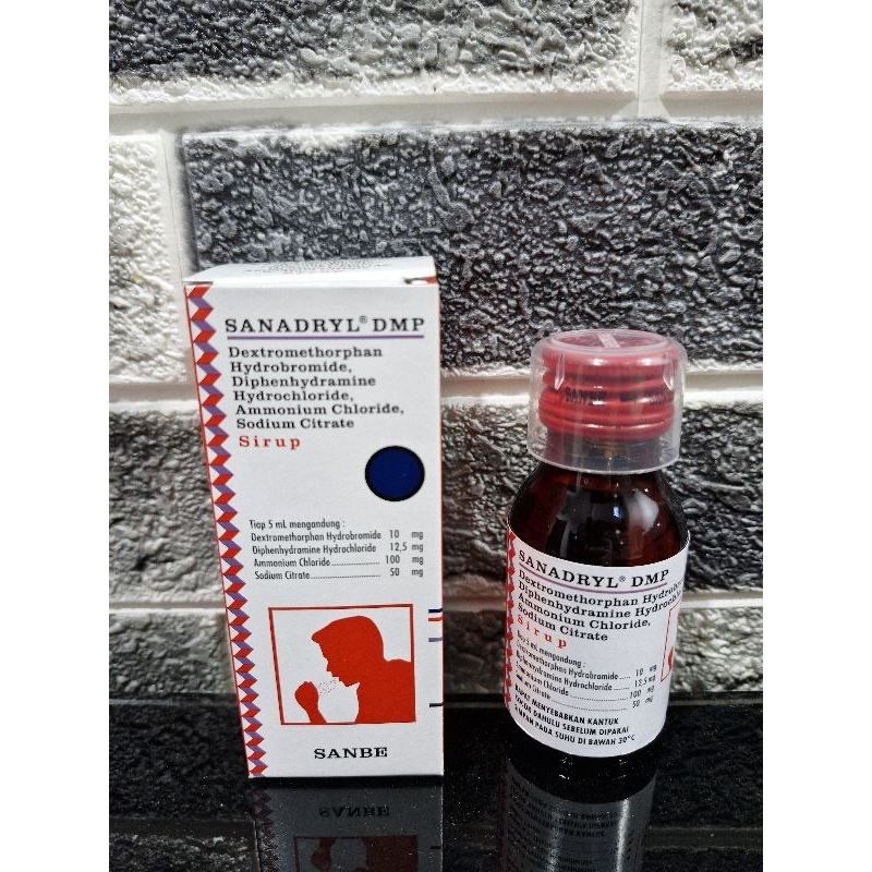 SANADRYL DMP SIRUP 60 ML - Obat Sirup Batuk Kering