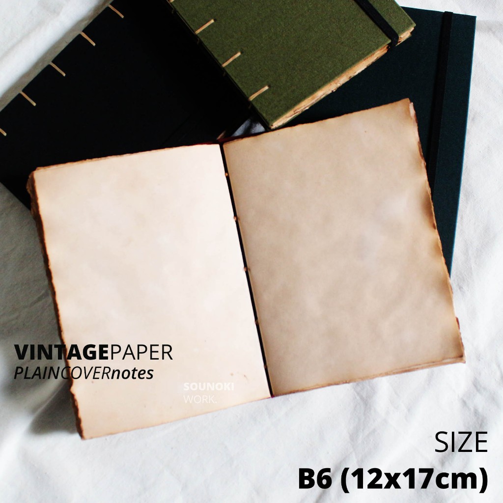 

Notebook Vintage Paper Cover Polos | Ukuran B6