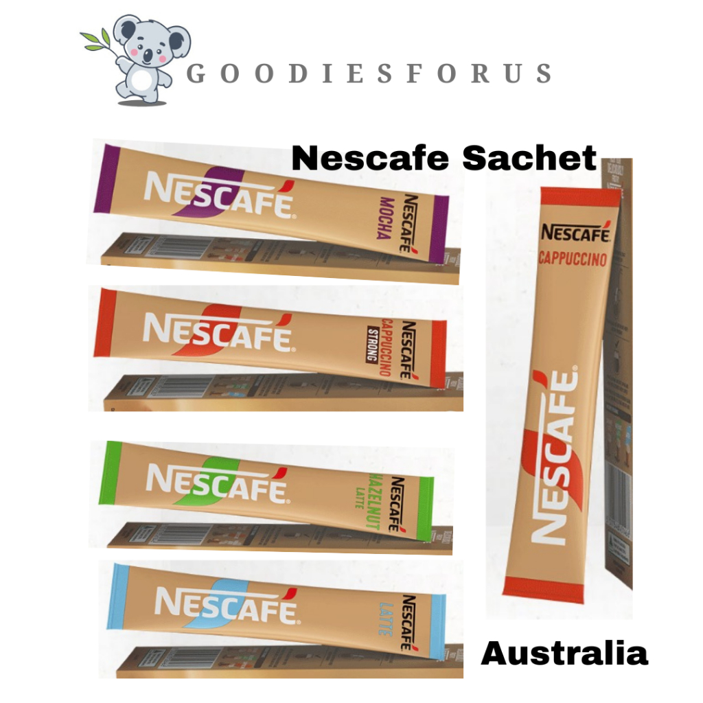 Nescafe Australia Per SACHET/Cappuccino Strong/Decaf/Latte/Mocha/Hazelnut/Vanilla Latte