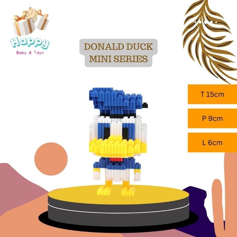 Nano Blocks Donald Duck Mini Series Donald Duck 3D, Mainan Block Susun, Bricks Konstruksi DIY