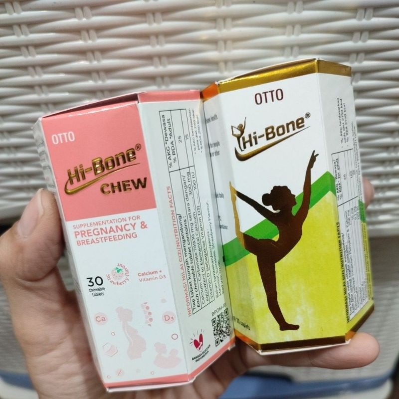 Hi Bone HiBone hi-bone active 30 tablet kunyah chew kesehatan tulang
