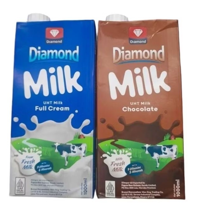 

Diamond Milk Susu UHT milk Full Cream / chocolate 1L 1liter