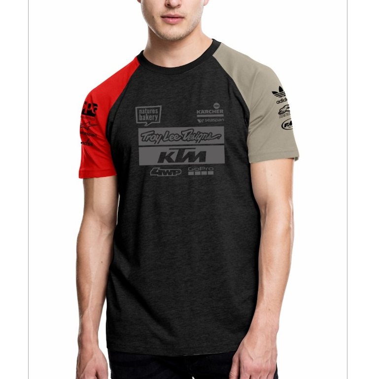 T-shirt Atasan Baju Kaos reglan tld ktm racing trail motor cross original