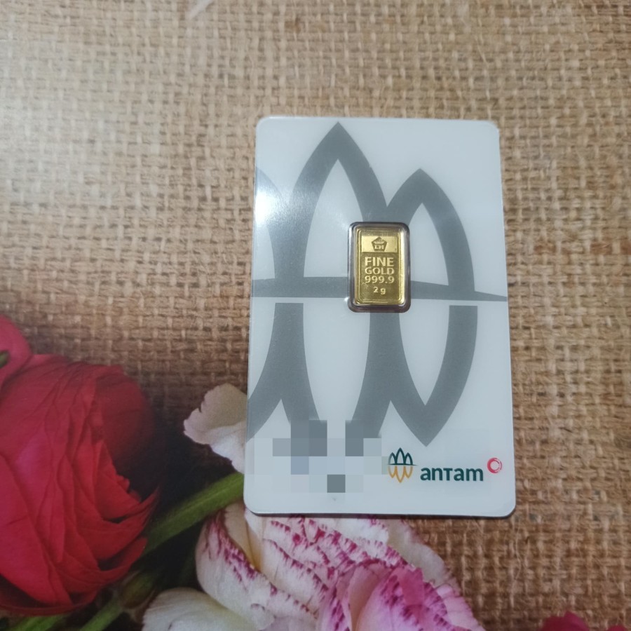 Logam Mulia Mas Antam 2gr (LM) 2 GRAM emas antam 2g/gr/gram, 2 gr logam mulia/LM/Goldbar bersertifik