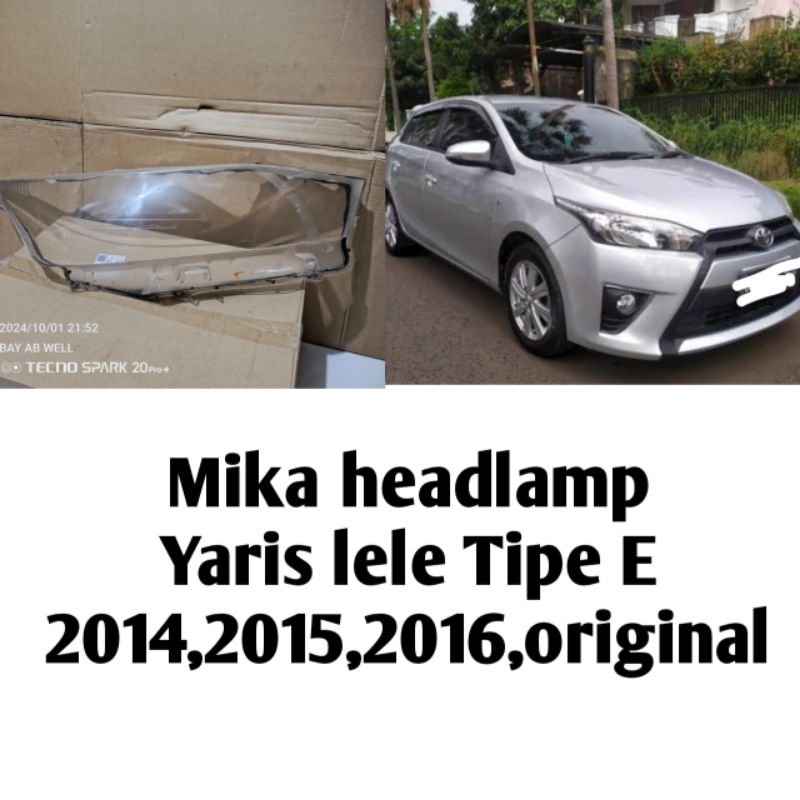 Mika headlamp Yaris lele Tipe E 2014 2015 2016 original